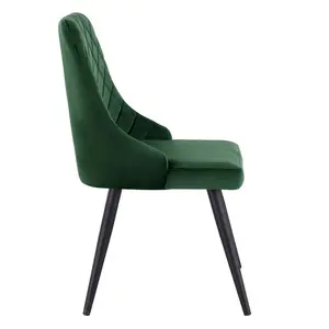 Clocher Upholstered Chair (Set of 2) Dark green