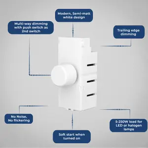 Zigbee - Smart Dimmer Switch (No Faceplate - No Neutral Required)