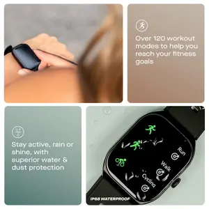 Daewoo Active Smart Watch Fitness Tracker with Voice Call Heart Rate Sleep Monitor & Find My Phone