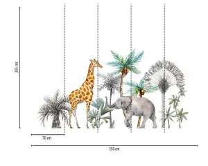 African Zoo Digital Mural 350cm x 255cm