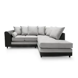 Dylan Corner Sofa Right Facing in Light Grey