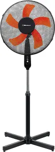 Belaco 16" Stand Fan - 5 Blade - Black / Orange