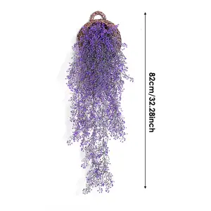 Artificial Hanging Vines Plants, Artificial Ivy Leaves Garland, Faux Fake Plastic Decorative Artificial Plants Purple