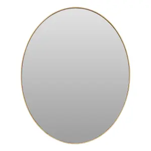 Interiors by Premier Helen Large Gold Finish Oval Wall Mirror