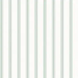 Laura Ashley Farnworth Green Stripe Smooth Wallpaper