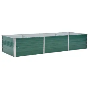 Berkfield Garden Raised Bed Galvanised Steel 240x80x45 cm Green