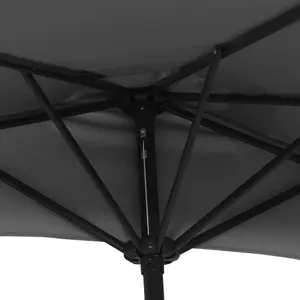 Berkfield Balcony Parasol with Aluminium Pole Anthracite 270x135 cm Half