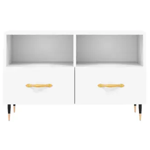 Berkfield TV Cabinet White 80x36x50 cm Engineered Wood