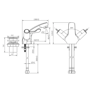 GoodHome Netley Basin Mono mixer Tap