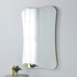 Barnsbury Frameless Gold Organic Mirror 90x60cm