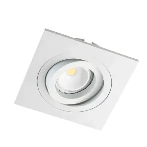 Luminosa Helium Recessed Downlight Light White Squared