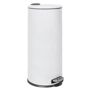 Round Stainless Steel Kitchen Pedal Bin - 30L