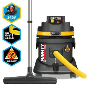 MIGHTY HSV - 21L M-Class 240v Industrial Dust Extraction Wet & Dry  Vacuum Cleaner - Health & Safety Version