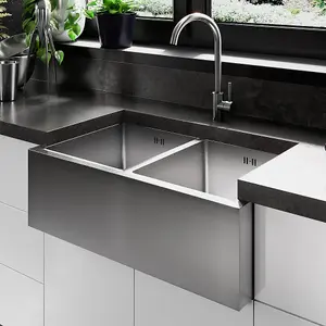 Astini Belfast 800 2.0 Bowl Brushed Stainless Steel Butler Kitchen Sink & Waste