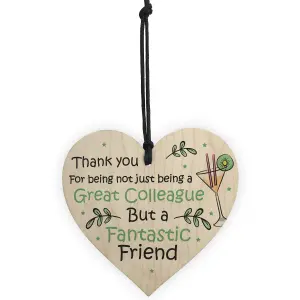 Colleagues Heart Plaque Hanging Sign Friendship Gift Friend Birthday Gift Thank You