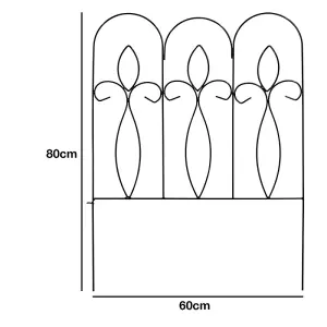 Woodside Felbrigg Garden Metal Border Edging 5 PACK