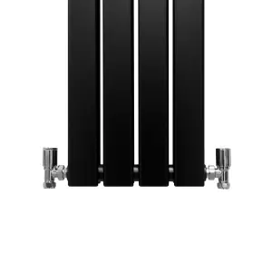 Designer Flat Radiator - 1800 x 280mm - Black