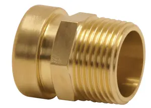 Pegler Yorkshire Tectite Copper Straight Connector (Dia)15mm (L)37mm