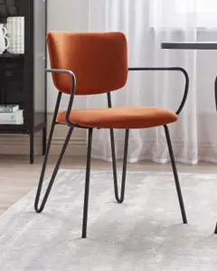 Set of 2 Dining Chairs ELKO Orange