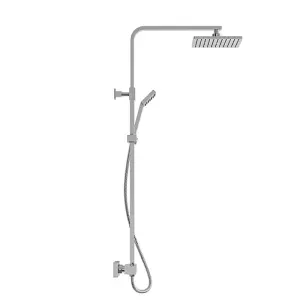 Dezine Cubo Exposed Square Shower Kit, Chrome