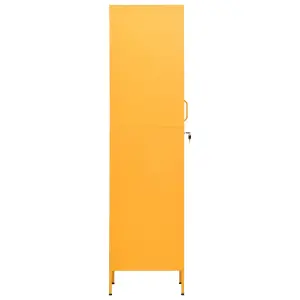 Berkfield Locker Cabinet Mustard Yellow 35x46x180 cm Steel