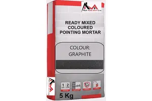 Pointing Mortar 5kg - Grout - For Stone, Brick Slips and Tiles - GRAPHITE