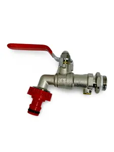 Warmer System 1/2 inch Outside Garden Tap Lever Handle with Check Valve & Hose Connector