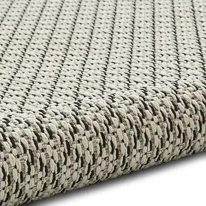 Seam Flat Weave Easy Clean Rug - Beige/Black - 120x170