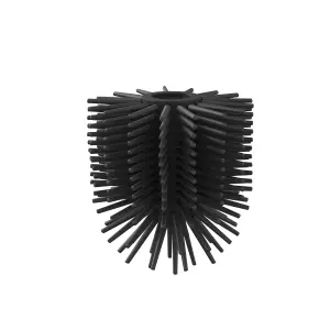 GoodHome Elland Black Toilet brush head Pack of 1