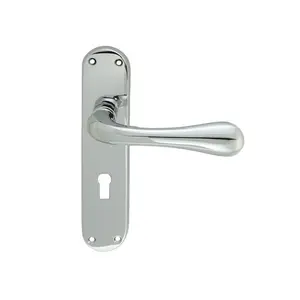 Astro Lock Door Handle (Set of 2) Polished Chrome