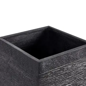 Plant Pot Fibre Clay Black 40 x 40 x 77 cm DION