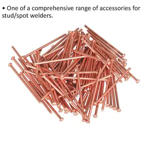 100 Pack of 2mm x 50mm Copper Spot Welding Nails for Car Dent Repair