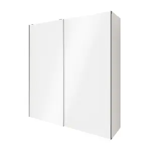 GoodHome Atomia White Particle board Gloss Sliding Wardrobe (H)2250mm (W)2000mm (D)655mm