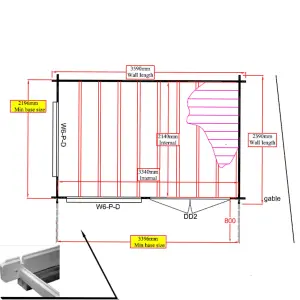 Shire Danbury 12x8 ft Pent Wooden Cabin - Assembly service included