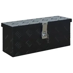 Berkfield Aluminium Box 485x140x200 mm Black