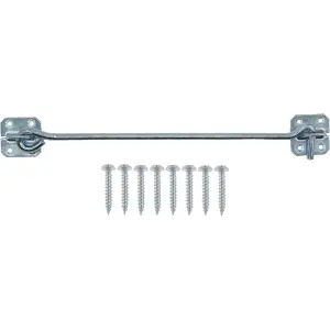 EAI Long Cabin Hook Strong Hold Back Gate or Door Hook Wire Pattern Steel - 300mm - Zinc