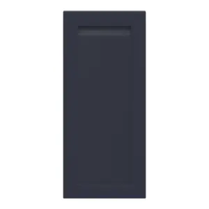 GoodHome Garcinia Integrated handle Matt navy blue Shaker Tall wall Cabinet door (W)400mm (H)895mm (T)20mm