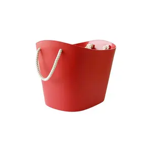 Balcolore Laundry Basket Red / Small (22 cm H x 19 cm W x 29 cm D)