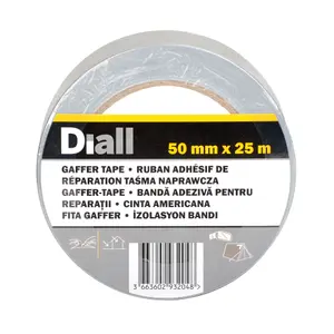 Diall Silver effect Duct Tape (L)25m (W)50mm