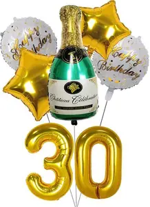 GZLCWL 30th Birthday Balloons Golden,40 Inch Number 30 Balloon,30Th Anniversary Balloonsdigit 30 Helium Balloons For Women/Men