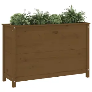 Berkfield Garden Raised Bed Honey Brown 119.5x40x78 cm Solid Wood Pine