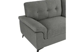 Dylan 2 Seater Sofa, Dark Grey Linen Fabric