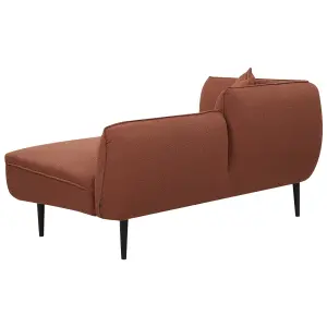 Left Hand Boucle Chaise Lounge Dark Red CHEVANNES