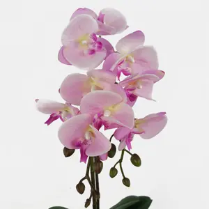 50cm Phalaenopsis Orchid Artificial - Light Pink Silver