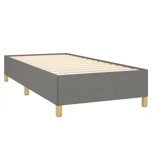 Berkfield Bed Frame Dark Grey 90x190 cm 3FT Single Fabric