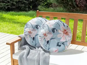 Set of 2 Outdoor Cushions APRICALE Blue