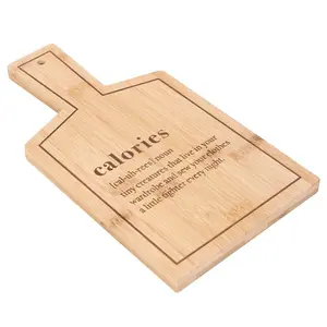 Bamboo Serving Board With a Fun 'Calories' Meaning. (H26.5 cm)