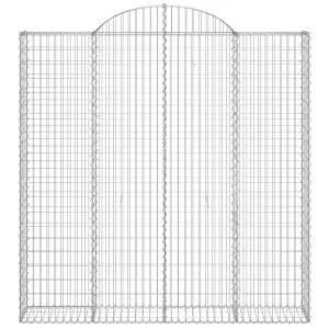 Berkfield Arched Gabion Baskets 6 pcs 200x30x200/220 cm Galvanised Iron