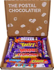 Chocolate Cadbury Hamper Box, With Dairy Milk, Twirl, Wispa, Chomp, Boost, Picnic, Large Variety Selection Box For Kinds, Birthday, Celebrations,