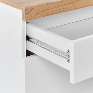 Beliani Modern TV Stand White CHEVAL